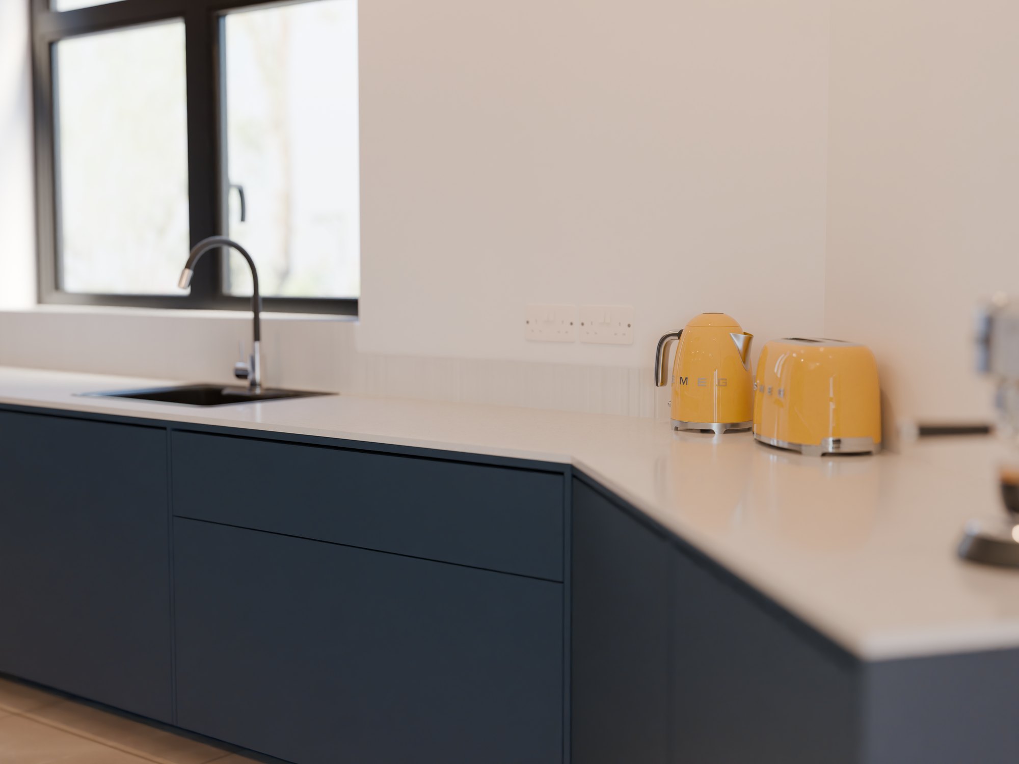 Kitchen detail render, kettles