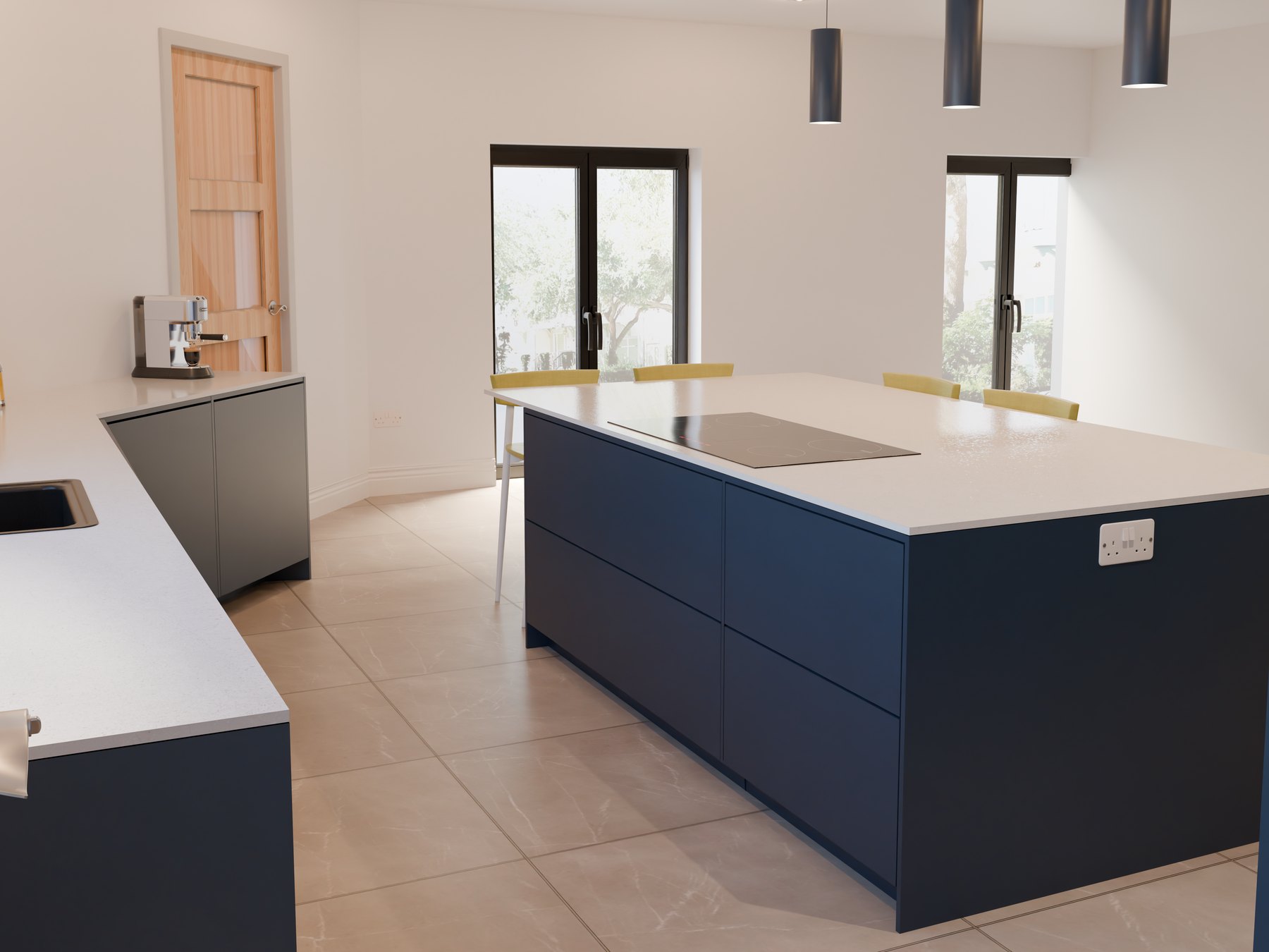Kitchen render, second view